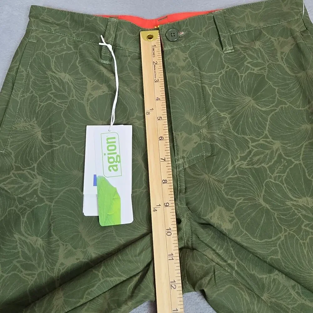 Vast Men's Board Shorts Size 28 Green Floral Surf Swim Hybrid Beach Walk Shorts